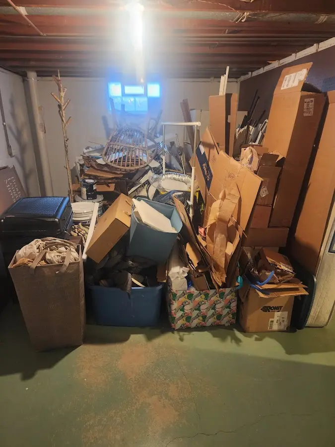 Roll-off dumpster container at job site for Roll Off Dumpster Rental in Williston Highlands